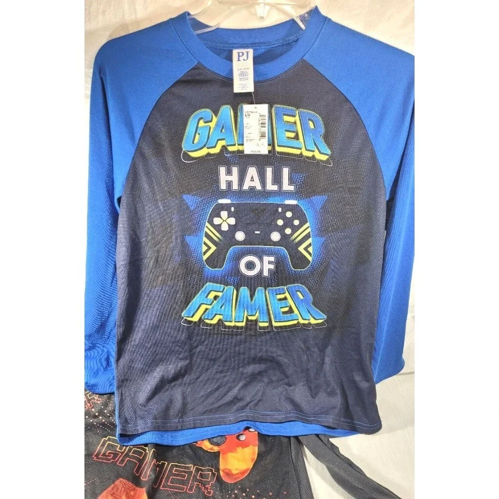 The Children's Place‎ Boy's Long Sleeve PJ Tops - Set of 2 - Gamers - L 10/12